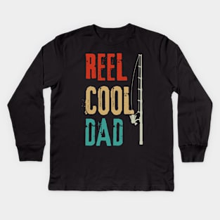 Reel Cool Dad Kids Long Sleeve T-Shirt